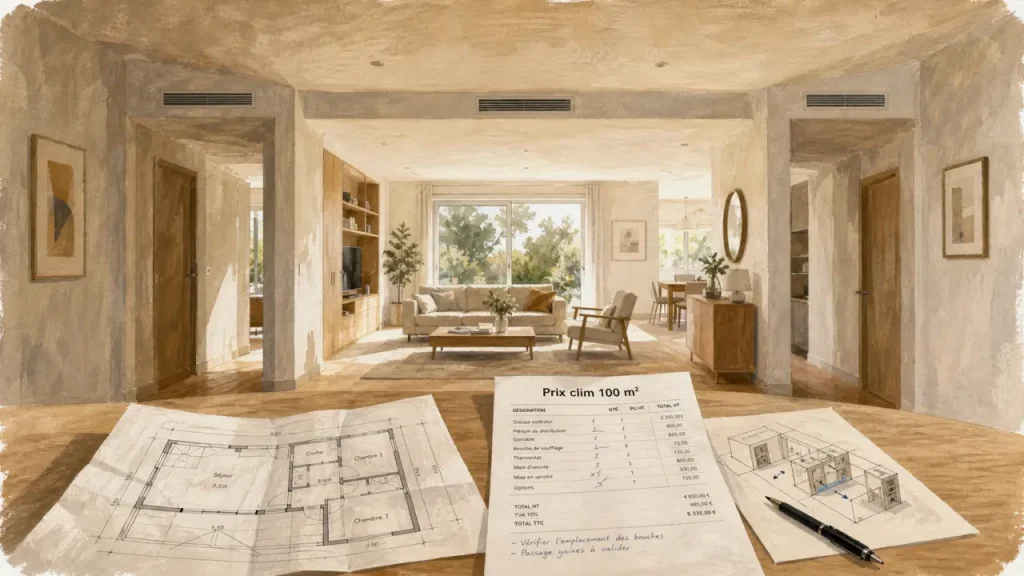 Prix d’une climatisation pour une maison de 100 m² : de 850 € à 18 000 € selon le système choisi