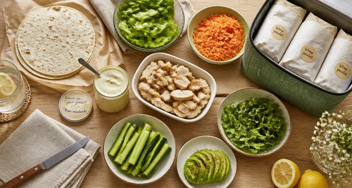 Repas froid entre amis : wraps, salades et buffet