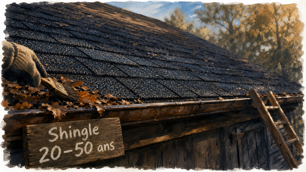 Toiture en shingle : durée de vie 20 à 50 ans, pose soignée