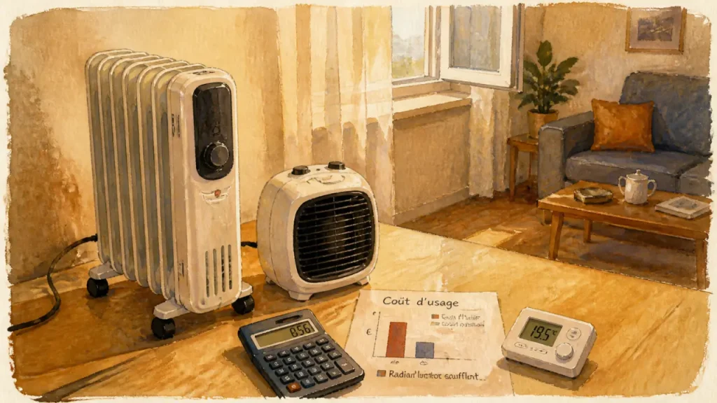 Bois sur la durée, bain d’huile en appartement : quel chauffage d’appoint économique choisir ?