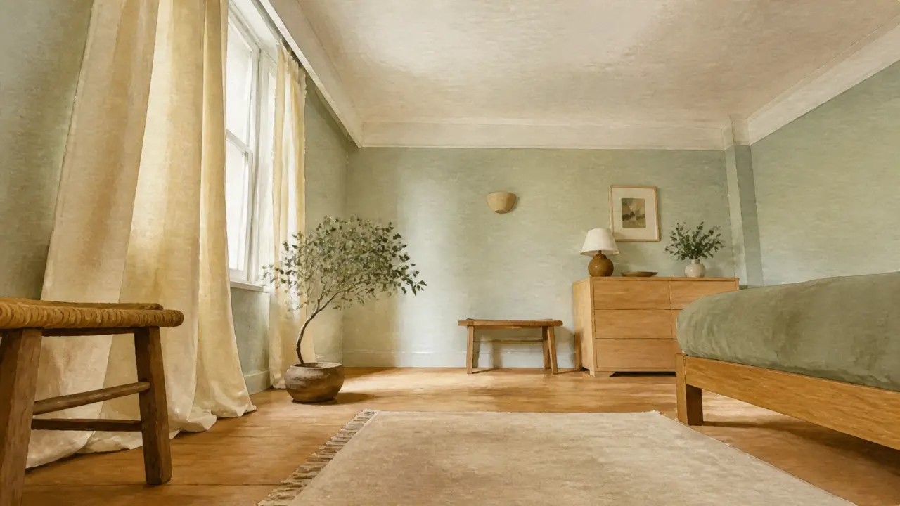 Couleur plafond pour agrandir piece : plafond blanc cassé dans une petite pièce