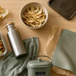 Cuisine zéro déchet : bocaux avec restes à finir et épluchures
