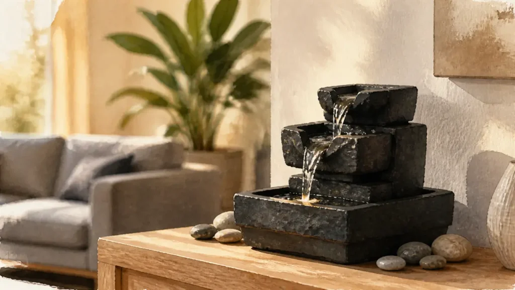 Fontaine intérieure : le modèle adapté à chaque pièce, au style et au bruit de l’eau