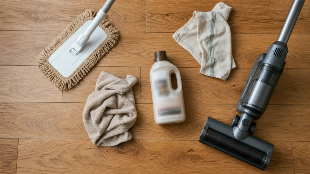 Parquet flottant : l’eau, la microfibre et les gestes à éviter pour ne pas le faire gonfler