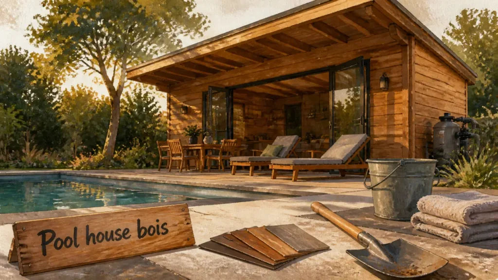 Pool house en bois : 28, 44 ou 70 mm, la bonne épaisseur selon votre usage