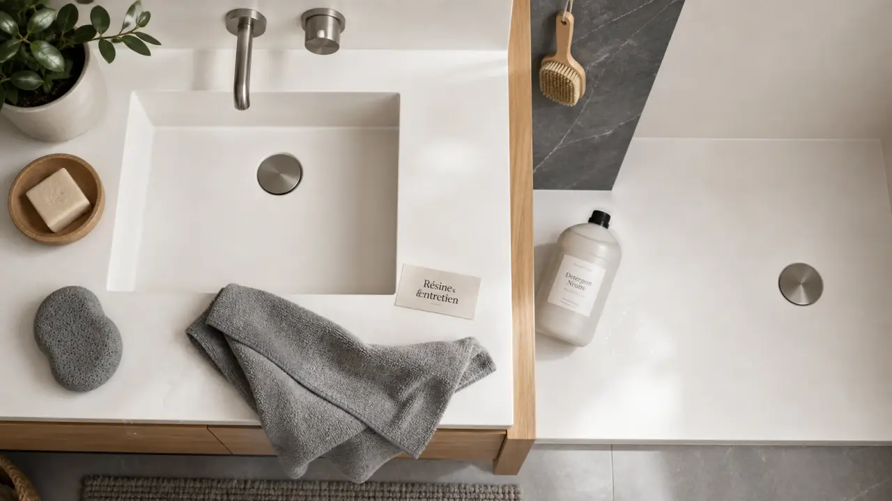 Salle de bain en resine : vasque et receveur, entretien et nettoyage