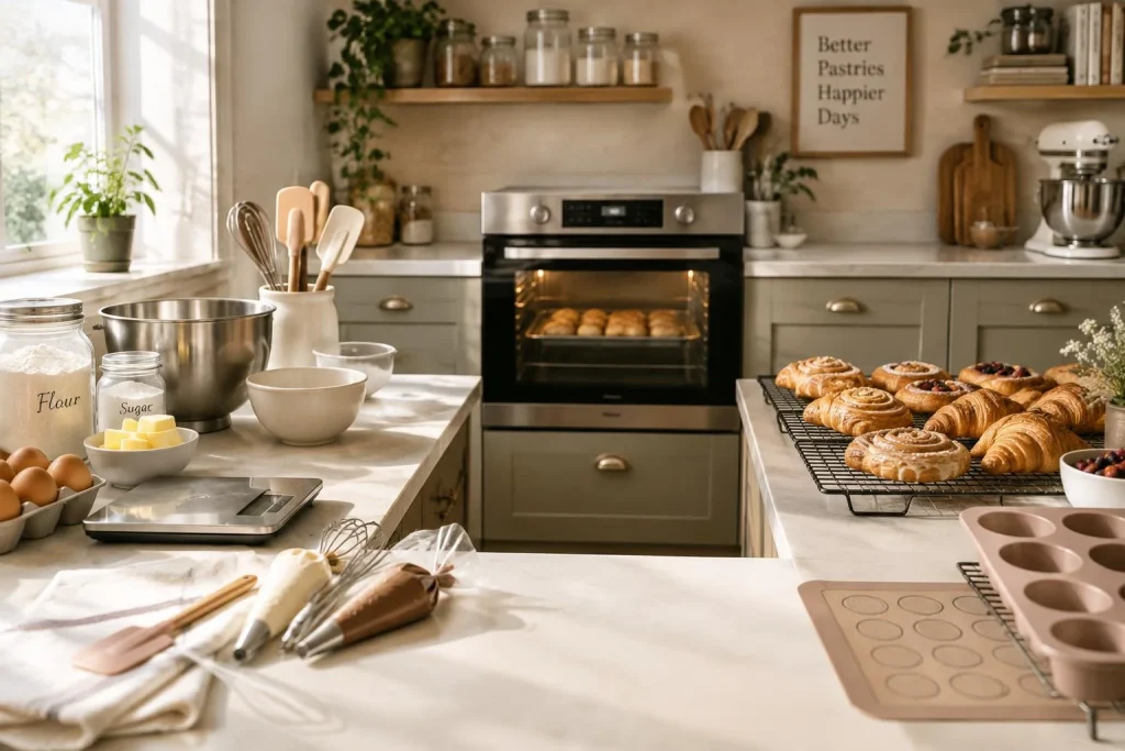 Aménagez un coin pâtisserie fonctionnel, du four au refroidissement