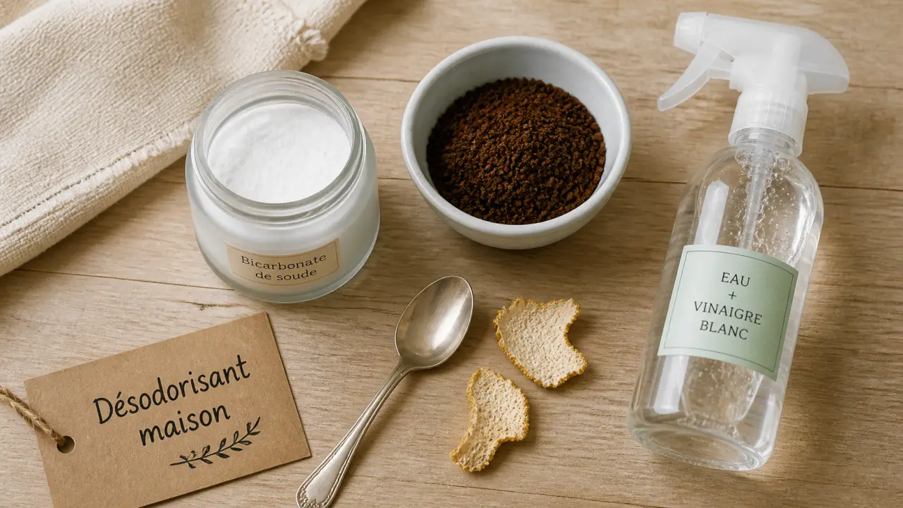 Désodorisant maison : bicarbonate, marc de café et citron pour absorber les odeurs