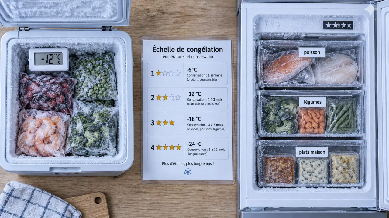 Différence freezer congélateur : -12 °C pour la conservation