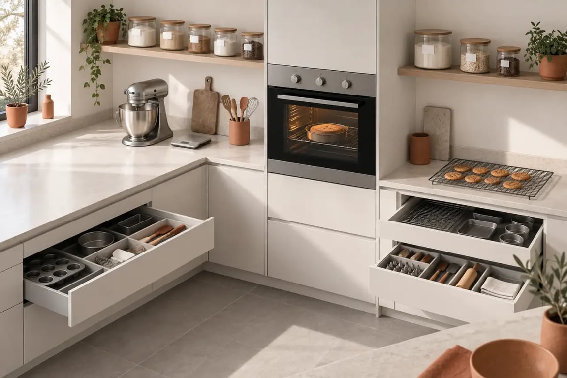 Aménager un coin pâtisserie fonctionnel dans votre cuisine avec un plan de travail organisé