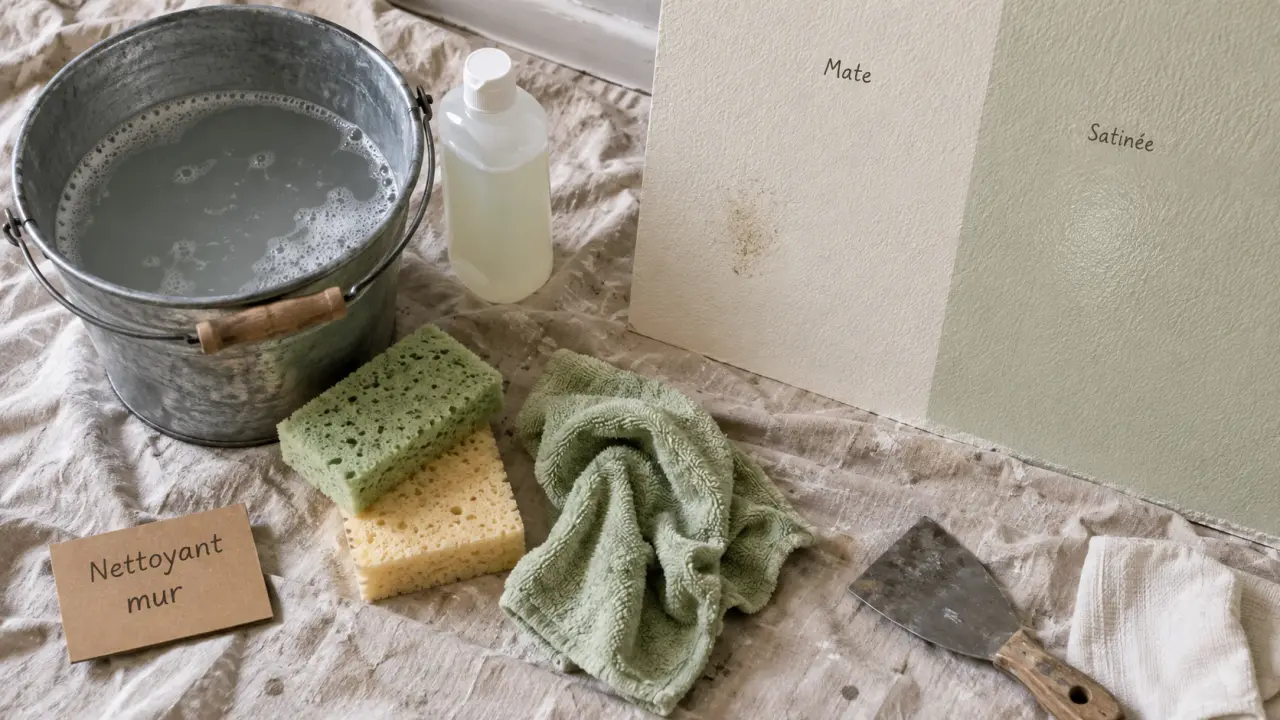 Nettoyant pour mur interieur et accessoires de nettoyage mural