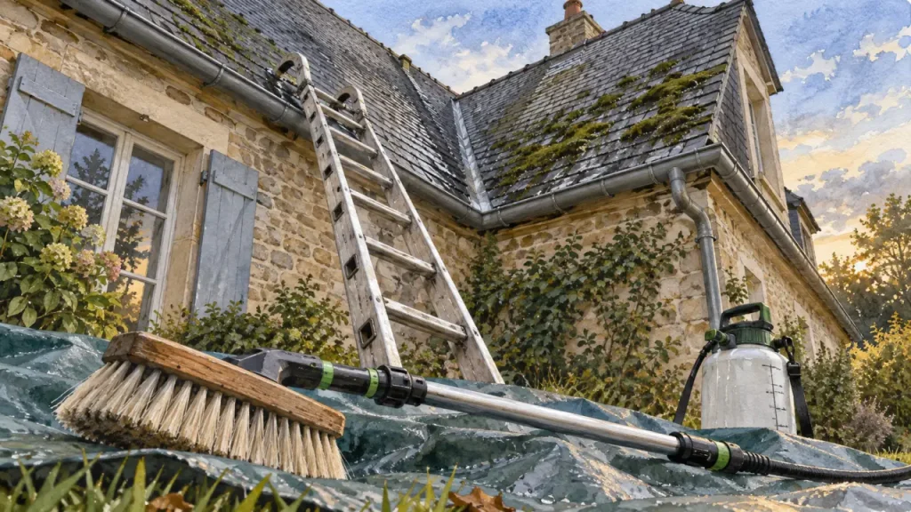 Nettoyer une toiture en ardoise soi-même : le jet haute pression qui peut tout fragiliser
