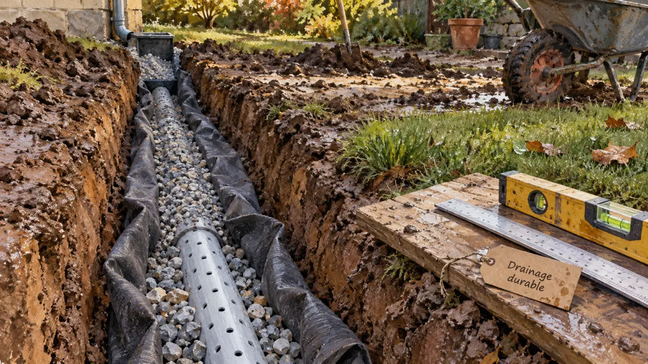 Drainage terrain : tranchée drainante sans exutoire