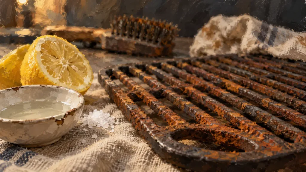 Enlever la rouille d’une grille de barbecue : le geste qui abîme l’émail à coup sûr