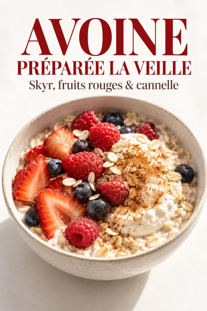 Recette healthy perte de poids : bol d’avoine au skyr et aux fruits rouges